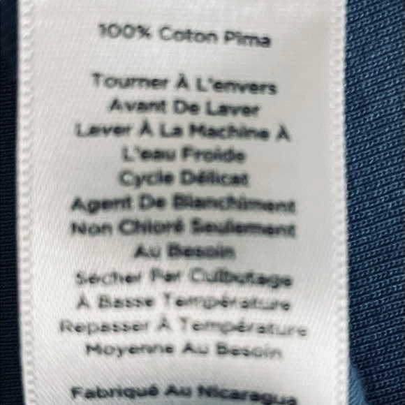 Talbots 100% Pima Cotton Short Sleeve Blue Top XL - Picture 7 of 7